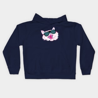 Awesome Totally Rad 80's Sunglass Cat Kids Hoodie